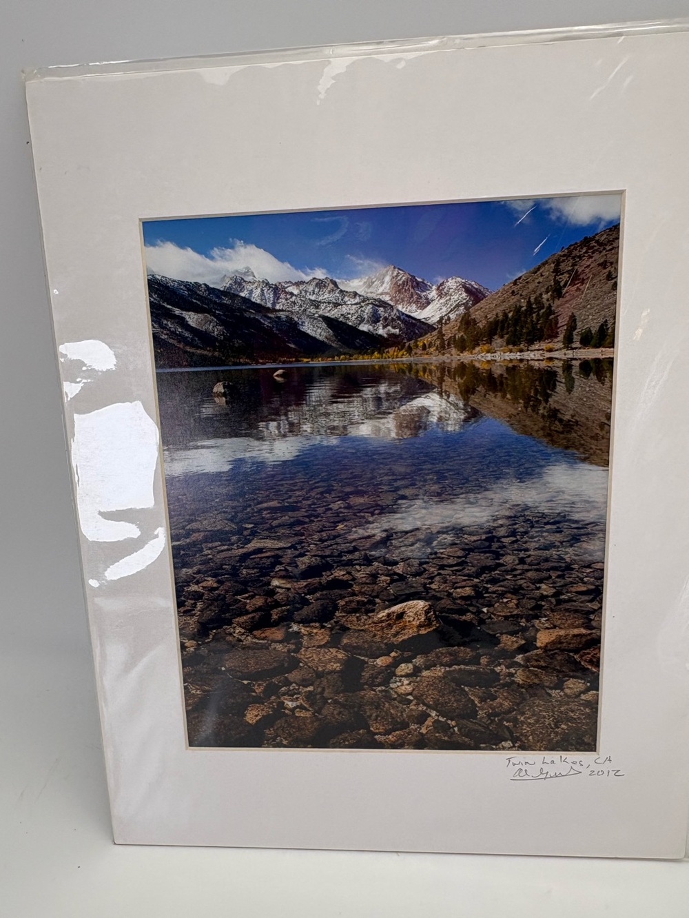Scenic Mountain Lake Photography Print - Matted, Signed and Dated